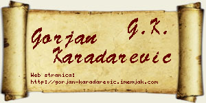 Gorjan Karadarević vizit kartica